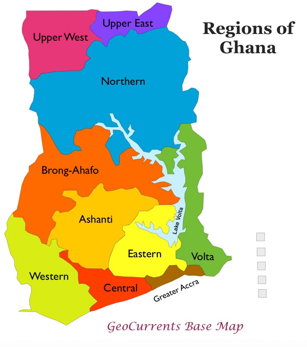 karta Gane s naznakom regije