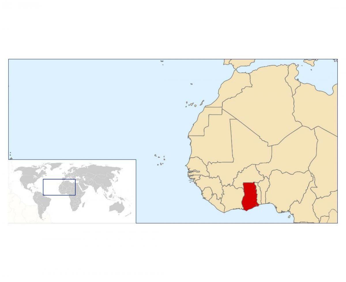 lokacija Gana na karti svijeta