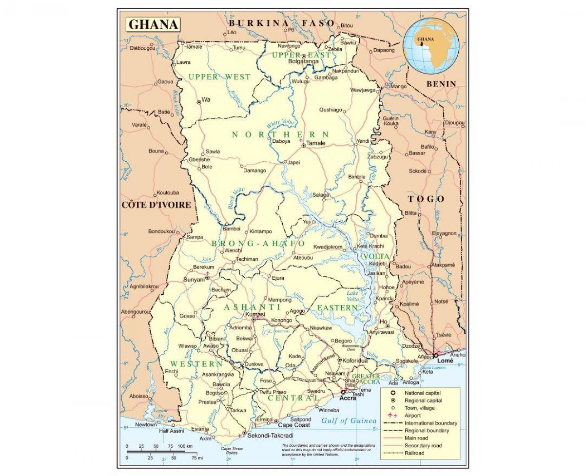 administrativna karta Gane
